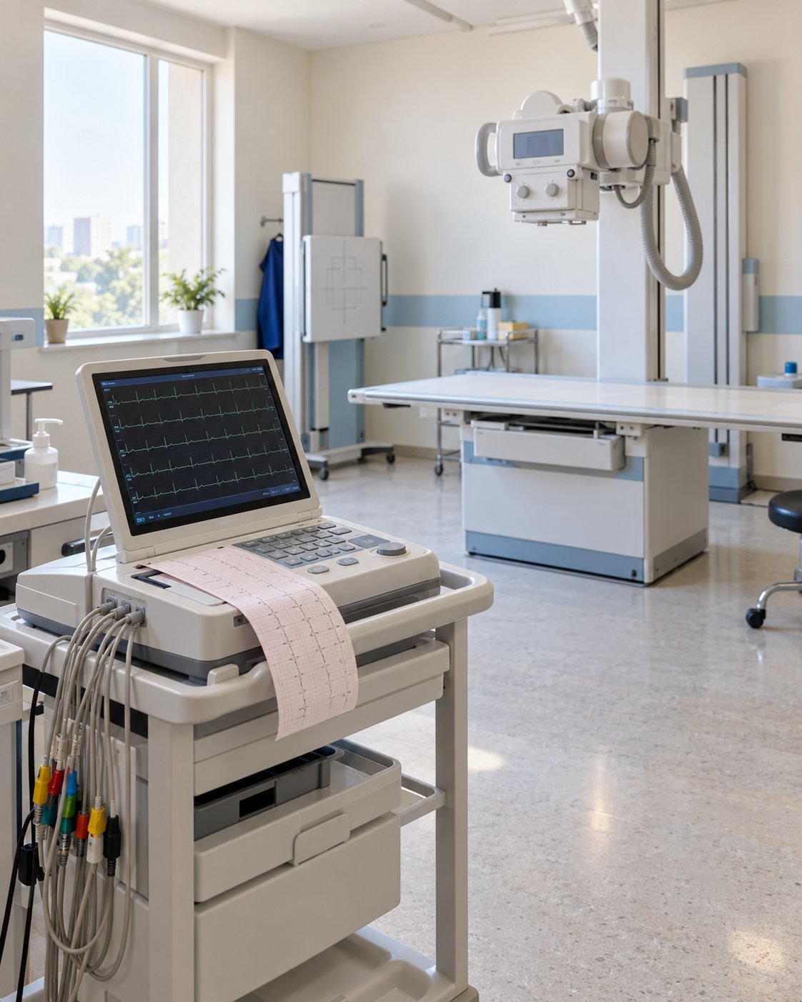 ECG and X-ray diagnostic facilities